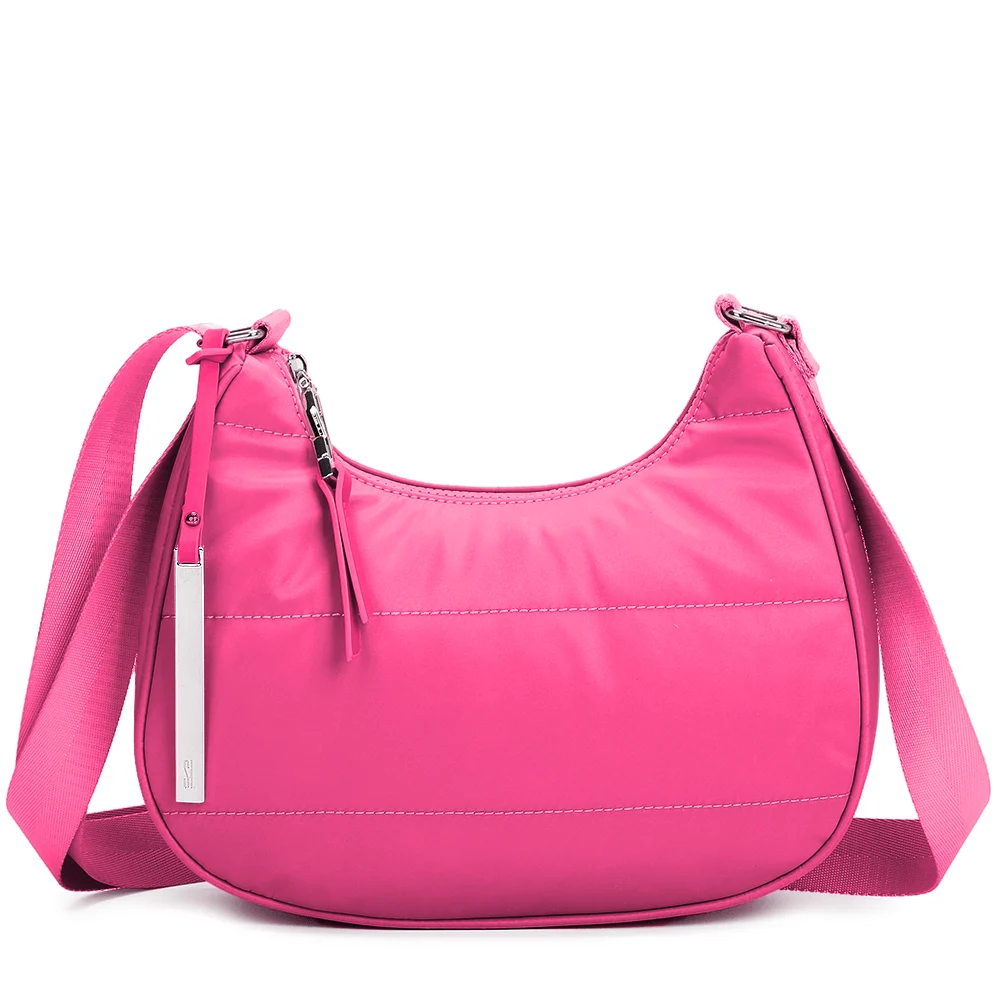 Bolsa Hobo Rosa Pink Nylon Alça de Ombro - vista 1 de 3