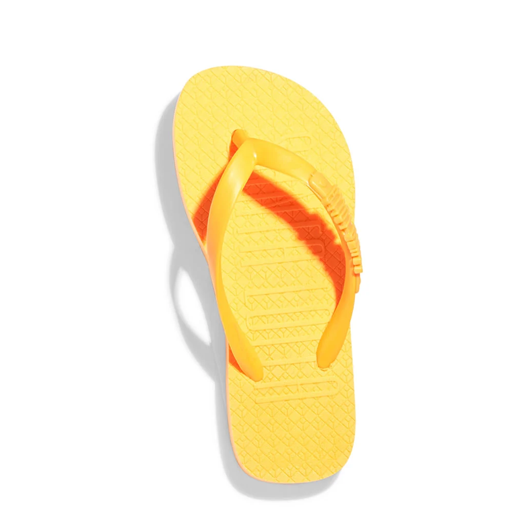 Flip Flop Infantil Laranja Tangerina Borracha Salto Flat - vista 2 de 4