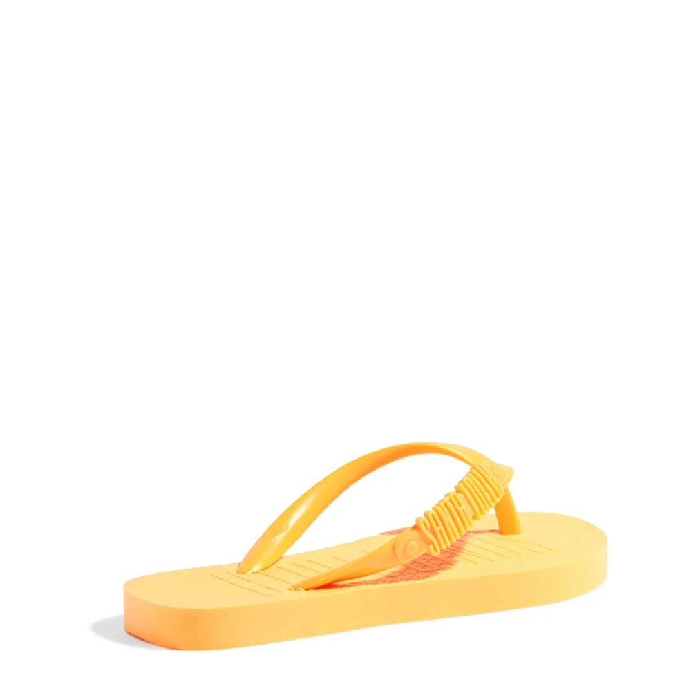 Flip Flop Infantil Laranja Tangerina Borracha Salto Flat - vista 4 de 4