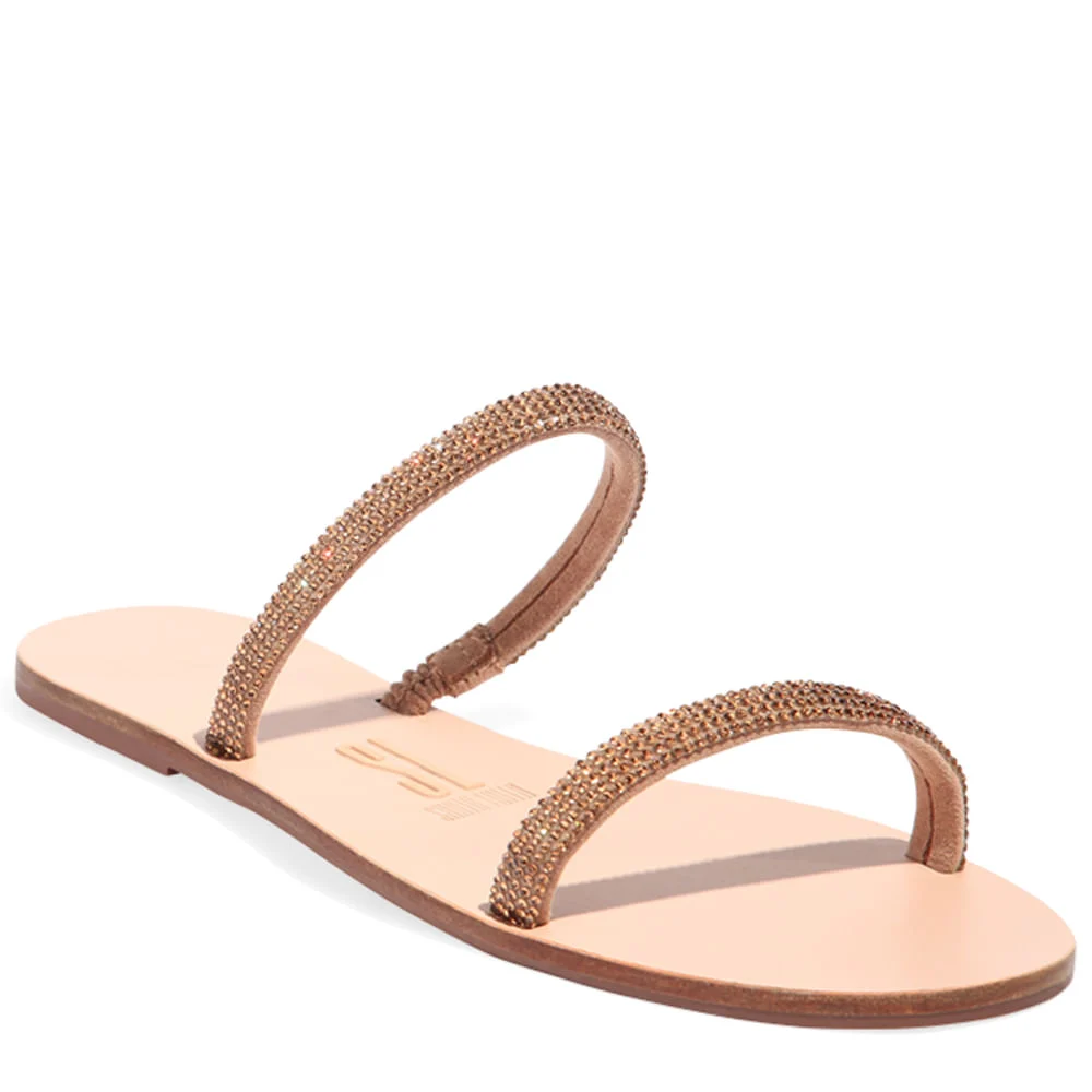 Rasteira Cristal Light Bege Tan - vista 4 de 5