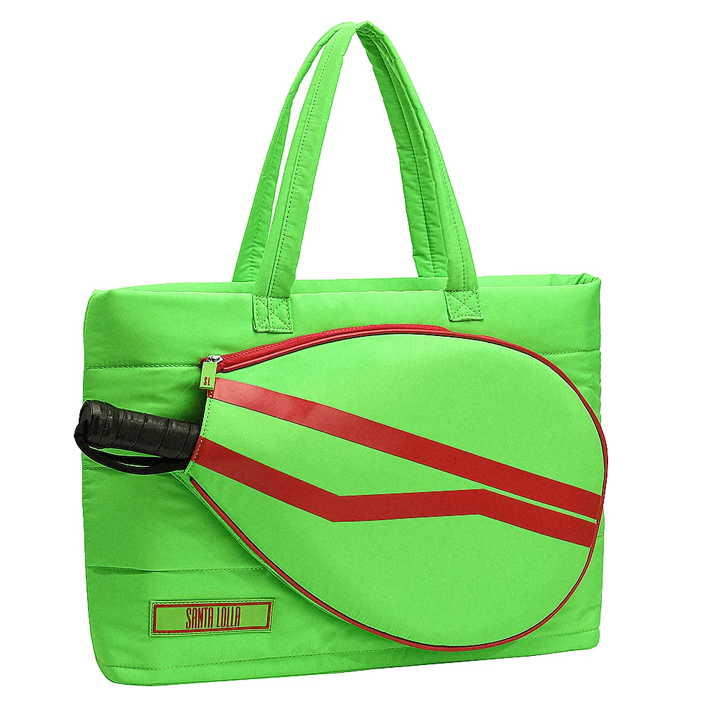 Bolsa Para Beach Tennis de Nylon Verde Neon - vista 3 de 3