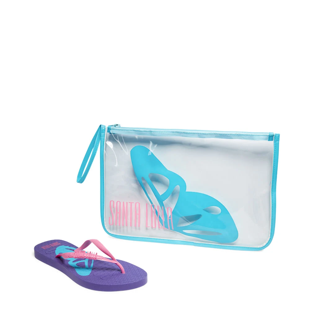 Flip Flop Borracha Roxo Elétrico - vista 1 de 5
