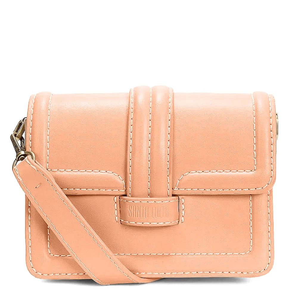Bolsa Box Quadrada Marrom Pesponto Alça Tiracolo - vista 1 de 3