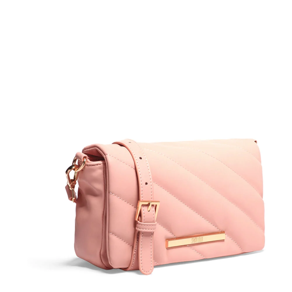 Bolsa Transversal Rosa Matelassê Média - vista 2 de 4