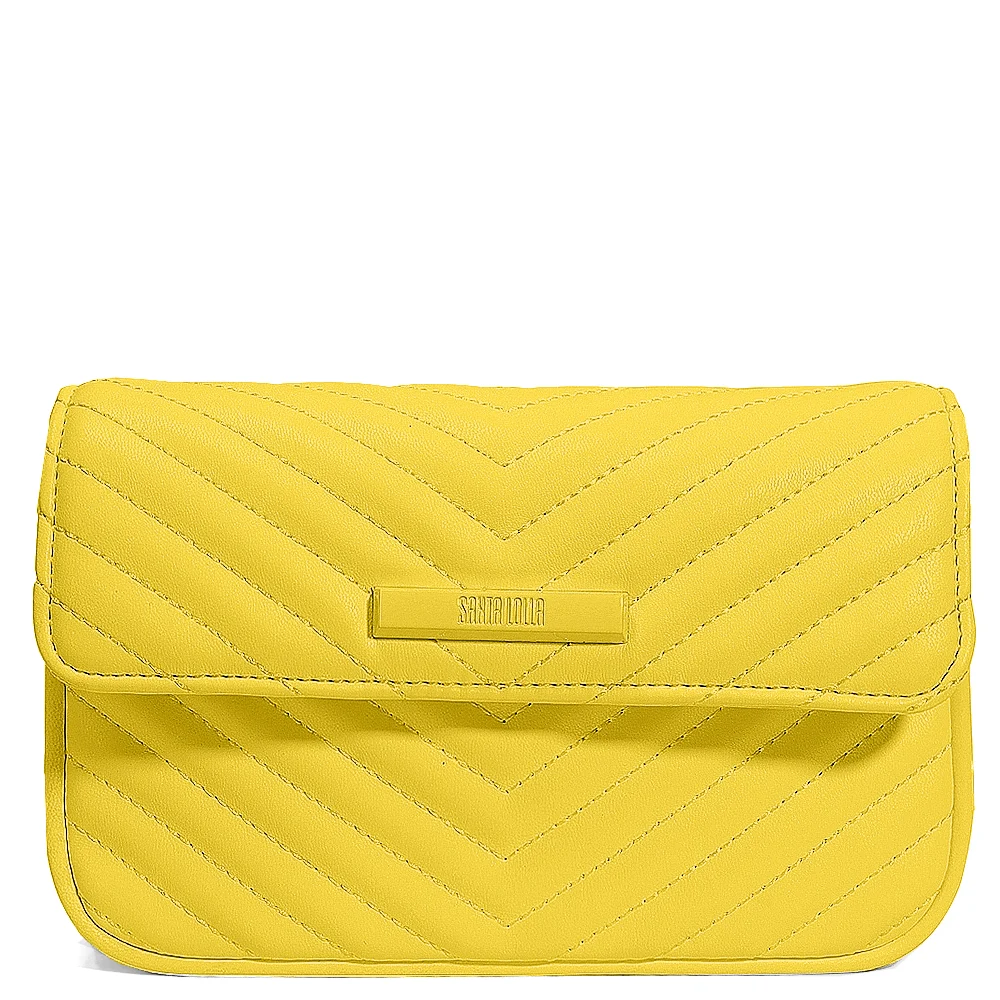 Bolsa Transversal Matelassê Soft Amarela - vista 1 de 4