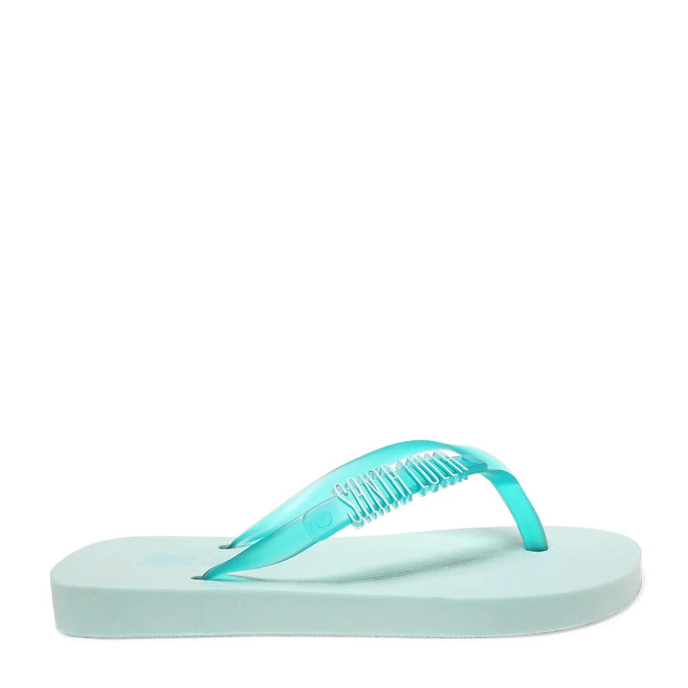 Flip Flop Infantil Azul Turquesa Borracha Flat - vista 1 de 4