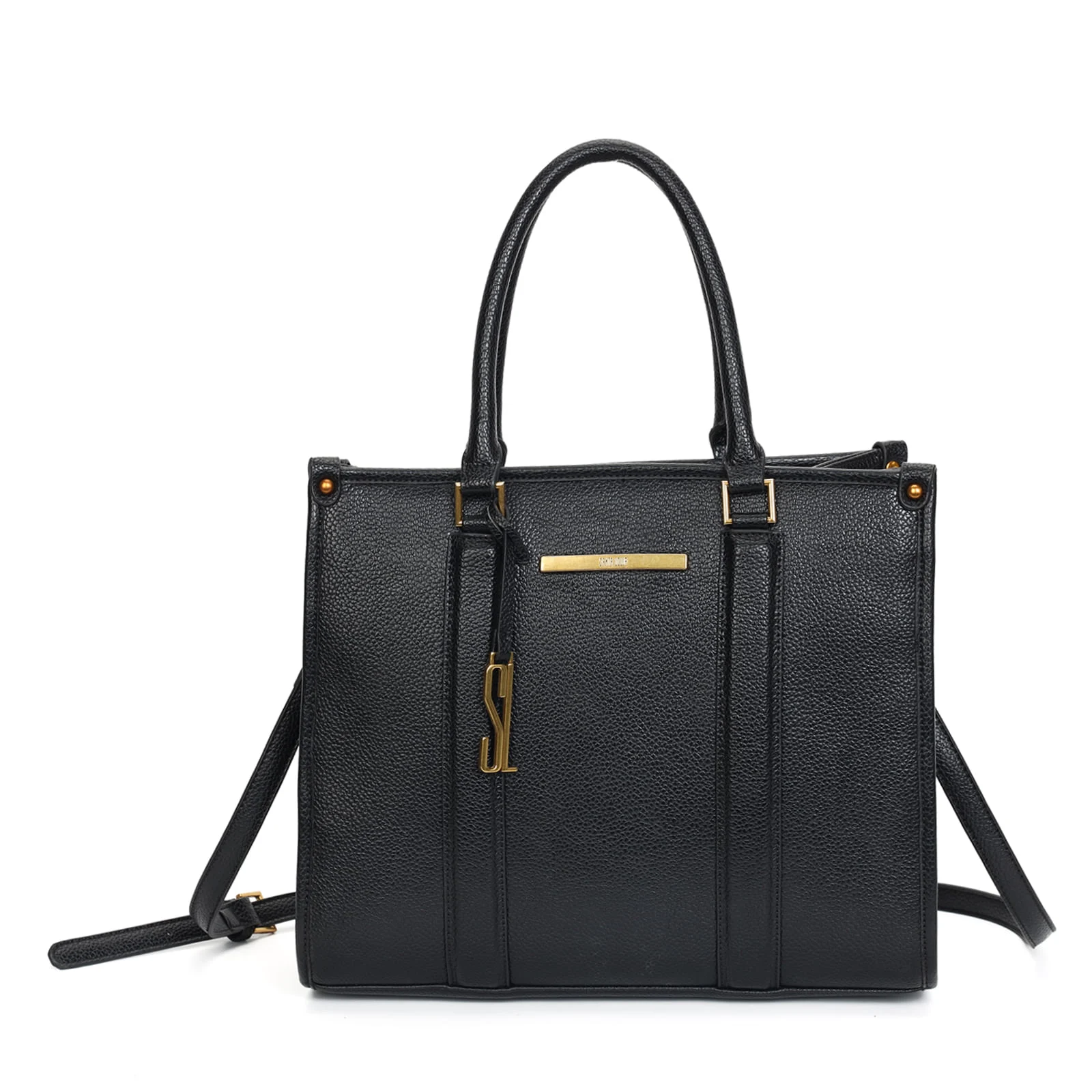 Bolsa Tote Preta Grande Alça Fina - vista 1 de 7