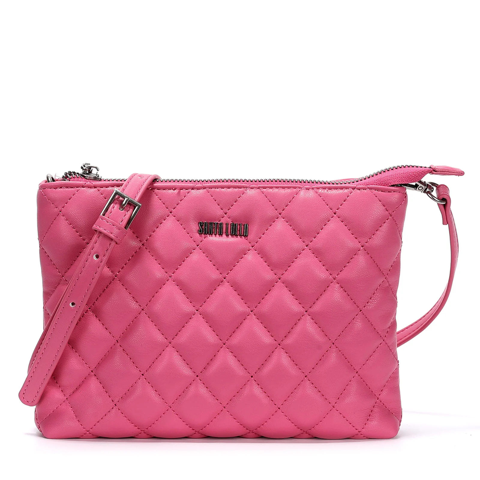 Bolsa Transversal Rosa Matelassê Pequena - vista 1 de 3