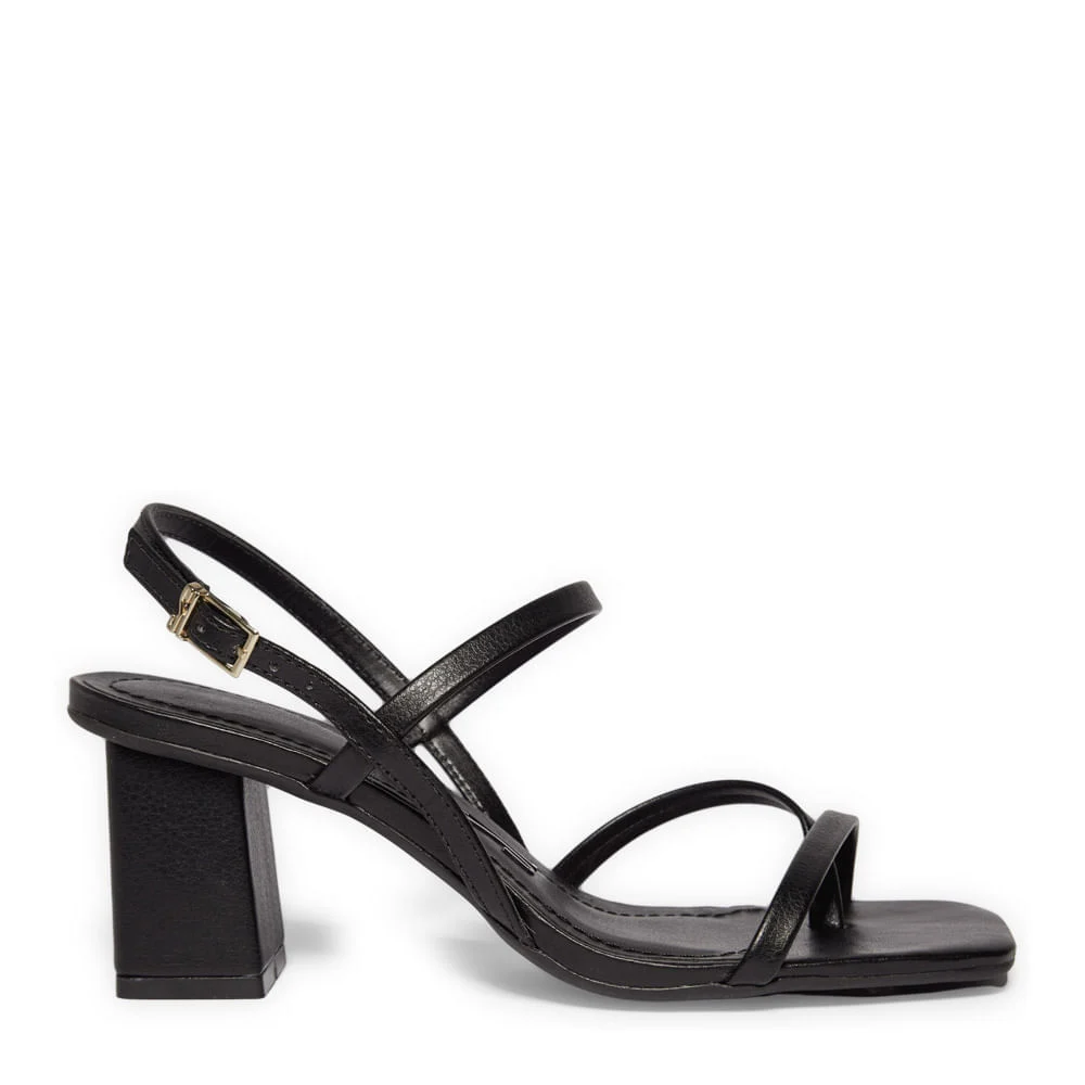 Sandalia Floater Lux Preto Salto Bloco - vista 1 de 3