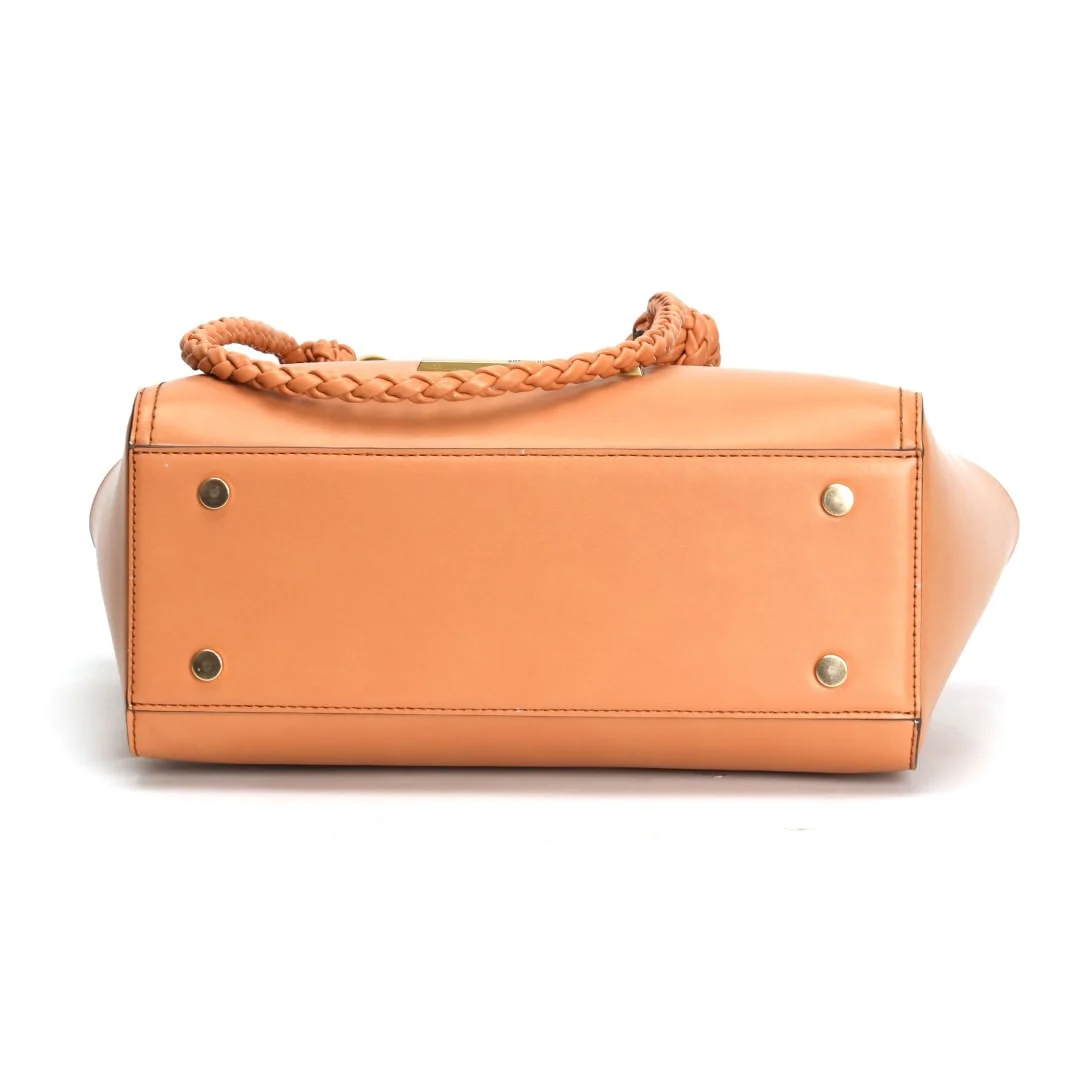 Bolsa Shopper Atanado Lisa Bege Alça de Ombro - vista 5 de 6