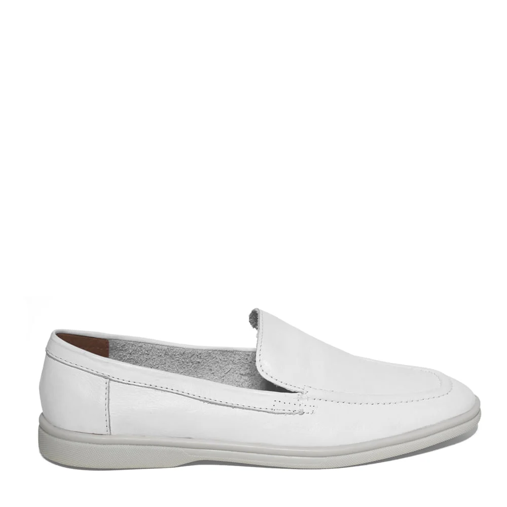 Mocassim Couro Confort Off White - vista 1 de 4