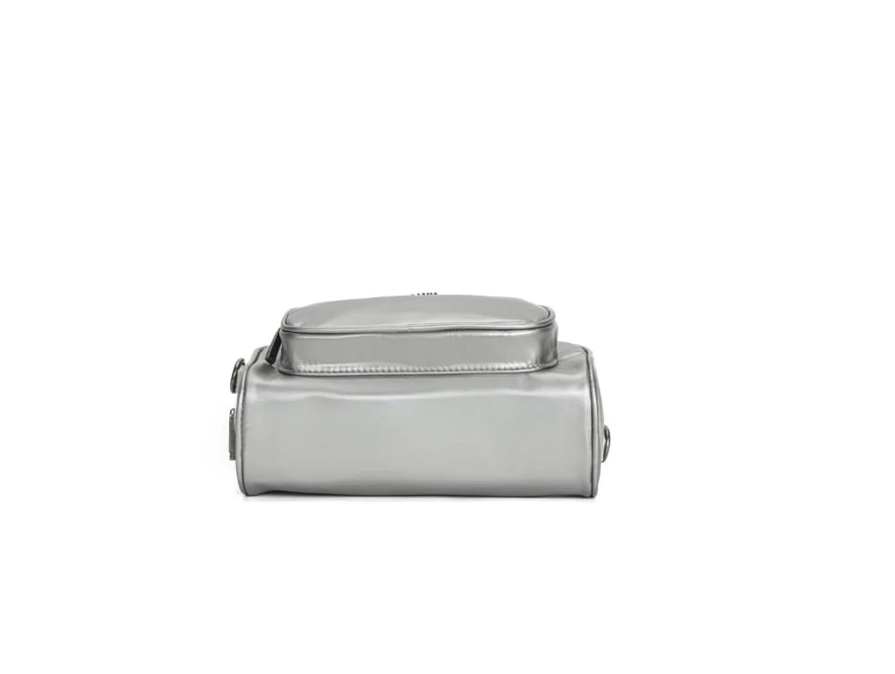 Bolsa Nylon Camera Bag Metalizado Prata Transversal - vista 6 de 7
