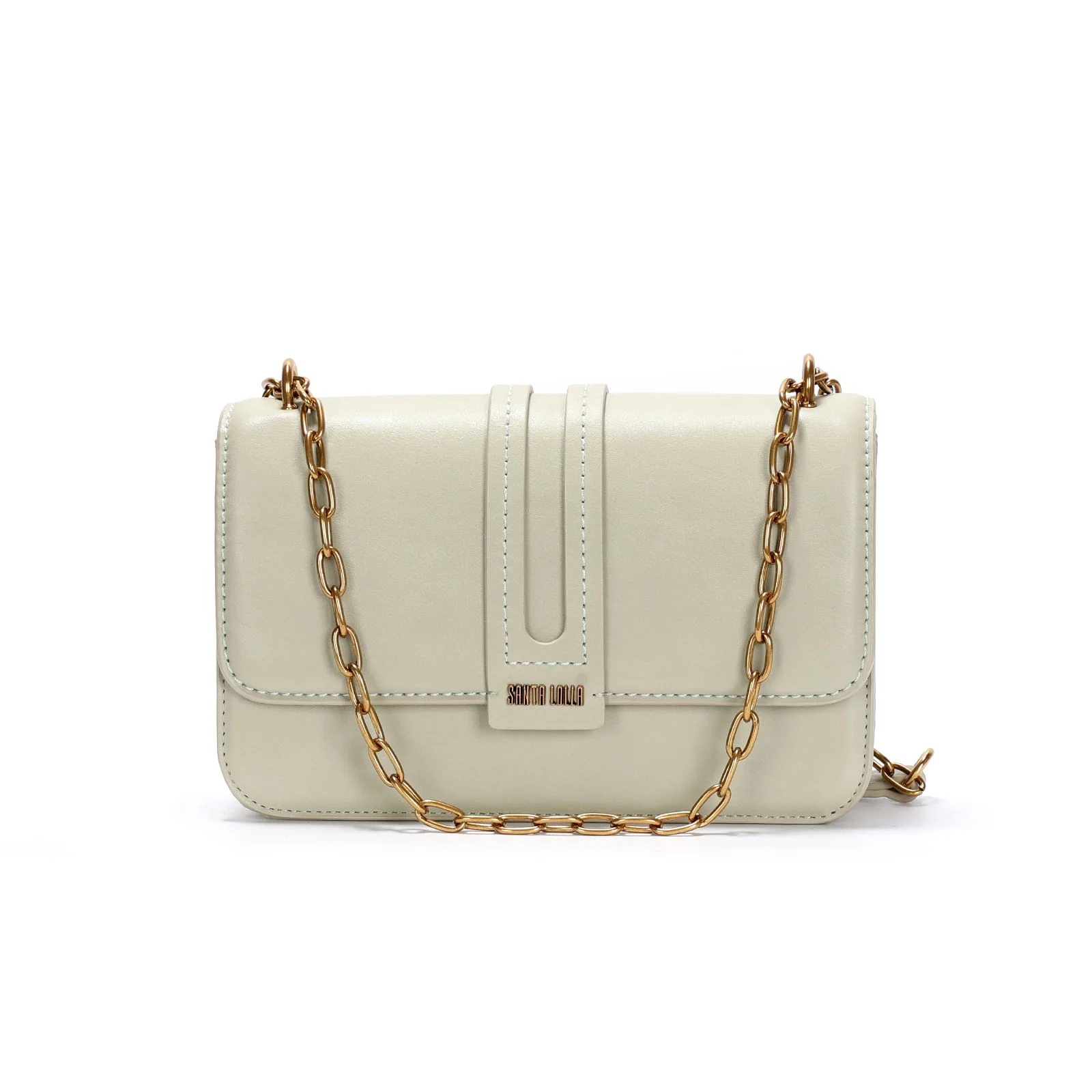 Bolsa Verde Pistache Transversal Alça Corrente - vista 1 de 3