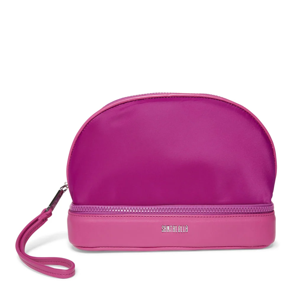 Necessaire Nylon Zíper Rosa Fúcsia - vista 1 de 5