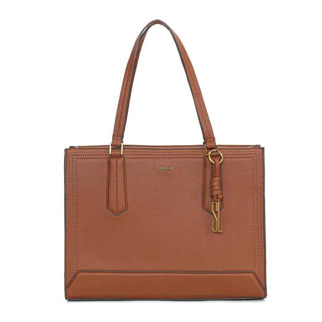 Bolsa Tote Marrom Quadrada Alça Ombro - vista 1 de 7
