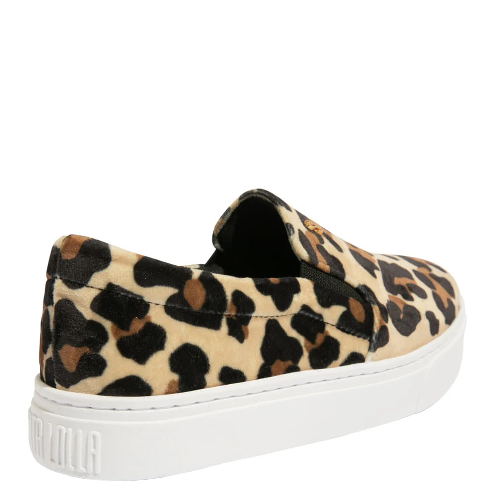 Tênis Slip On Veludo Animal Print Onça - vista 3 de 5