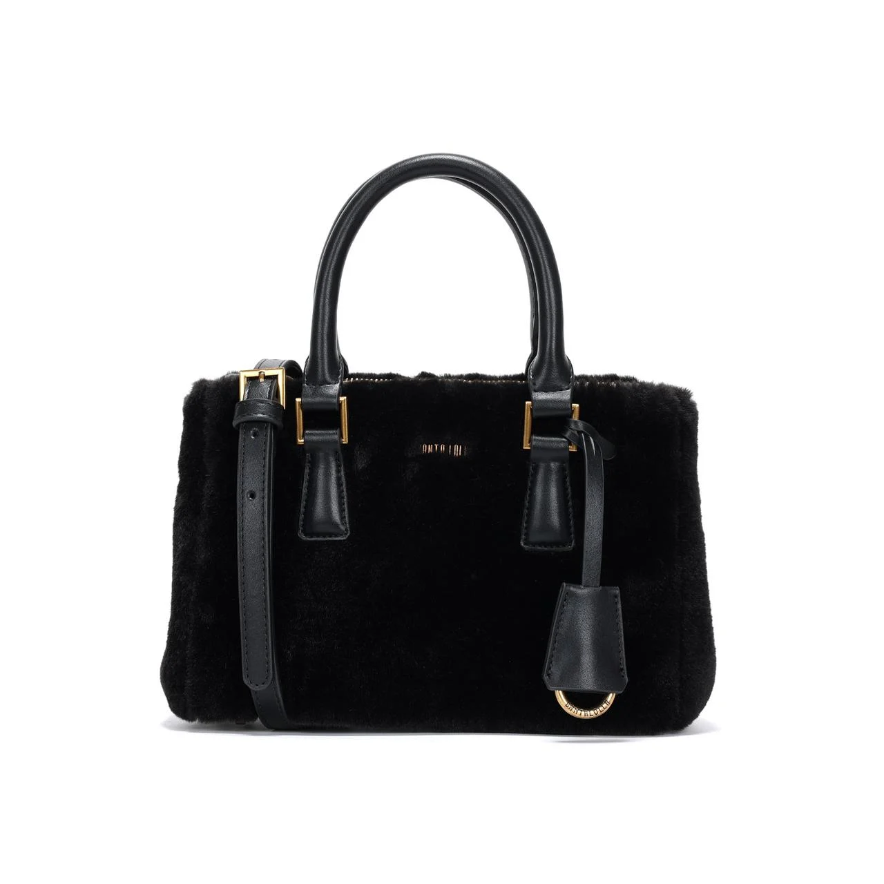 Bolsa Tote De Pelinho Preta Duas Alças - vista 1 de 4