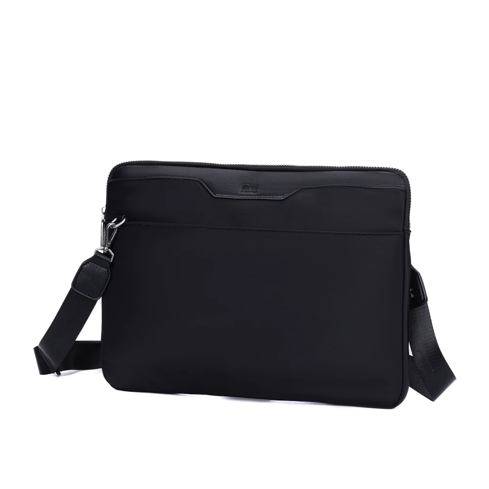 Bolsa Porta Notebook Nylon Preto Transversal - vista 2 de 6