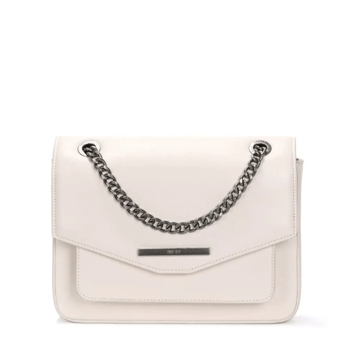 Bolsa Envelope Creme Alça Tiracolo Corrente - vista 1 de 3