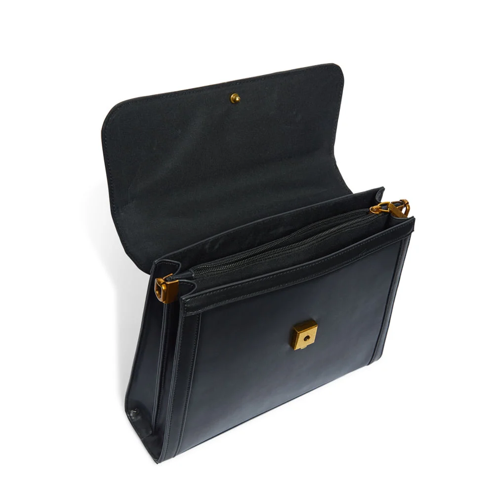 Bolsa Preta Transversal Alça Dupla - vista 3 de 6