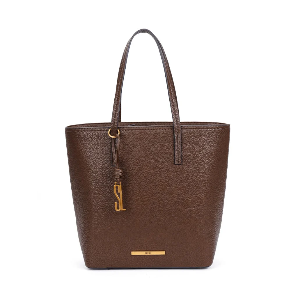 Bolsa Shopper Grande Marrom Alça De Ombro - vista 1 de 8