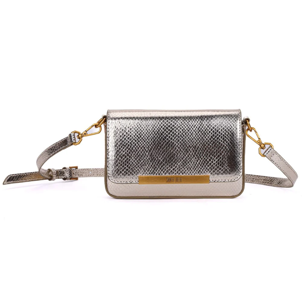 Bolsa Mini Bag Dourada Metalizada Transversal - vista 1 de 7