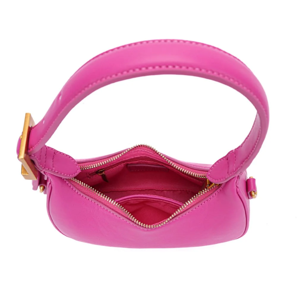 Bolsa Baguete Rosa Pink Meia Lua Alça Transversal - vista 7 de 7