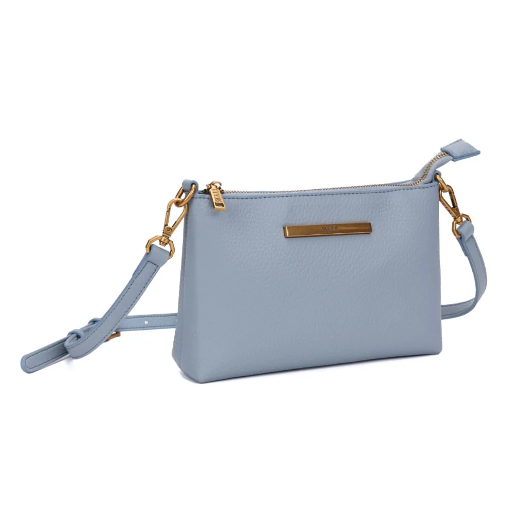 Bolsa Azul Quadrada Alça Fina Transversal - vista 2 de 7