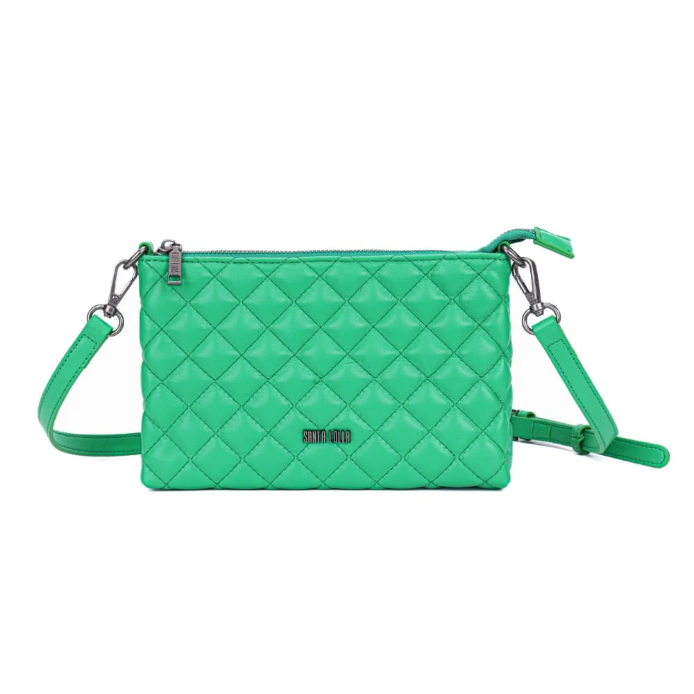 Bolsa Verde Esmeralda Matelassê Alça Fina Transversal - vista 1 de 7