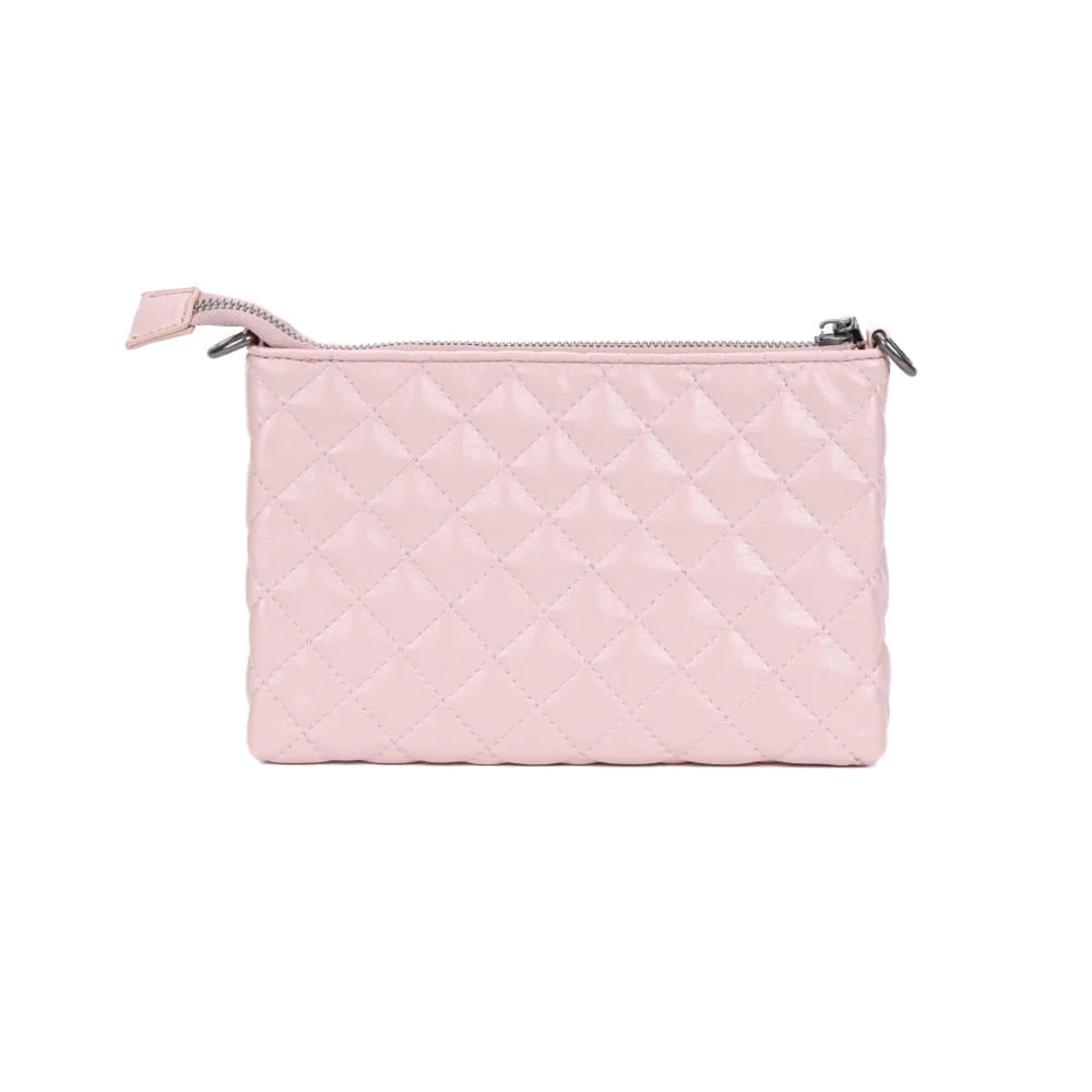 Bolsa Rose Verniz Matelassê Alça Fina Transversal - vista 4 de 6