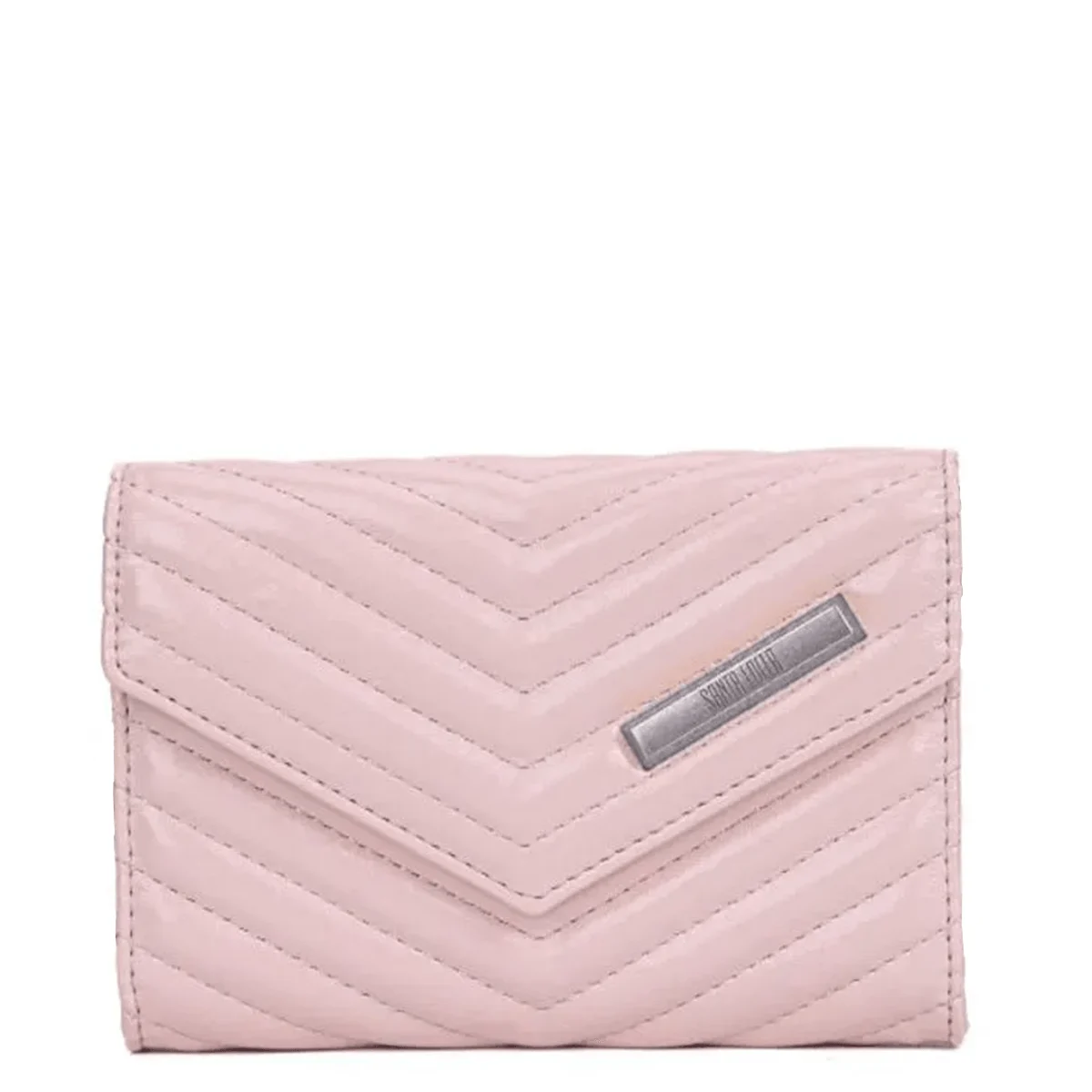 Bolsa Carteira Matelassê Rose Verniz Alça Corrente - vista 1 de 3