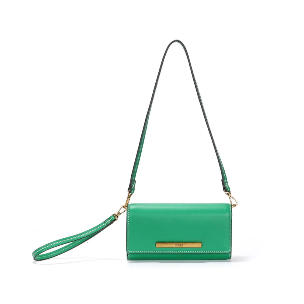 Bolsa Carteira Pequena Verde Esmeralda Alça de Ombro - vista 1 de 3