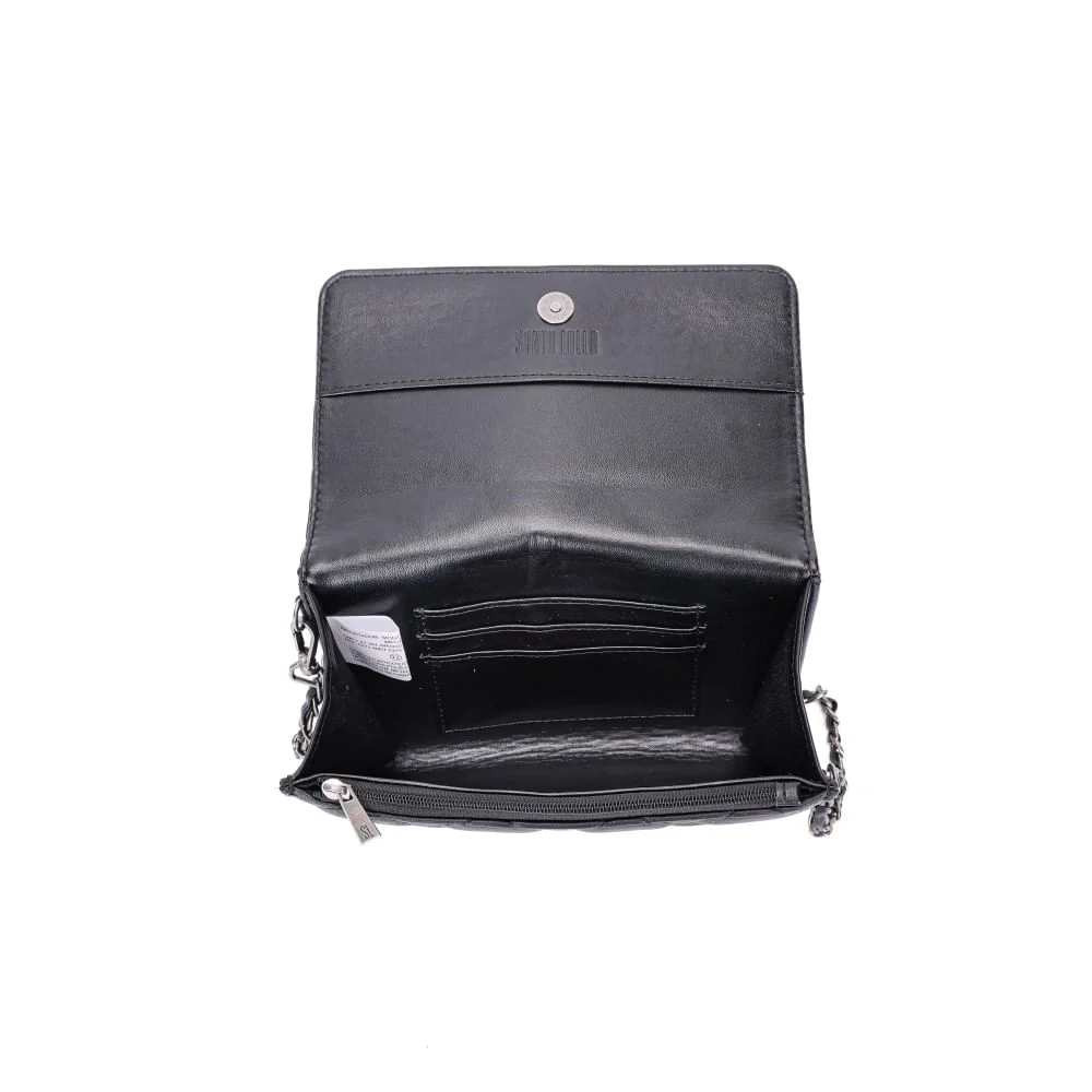 Bolsa Carteira Soft Preta Matelassê Alça Corrente - vista 7 de 7