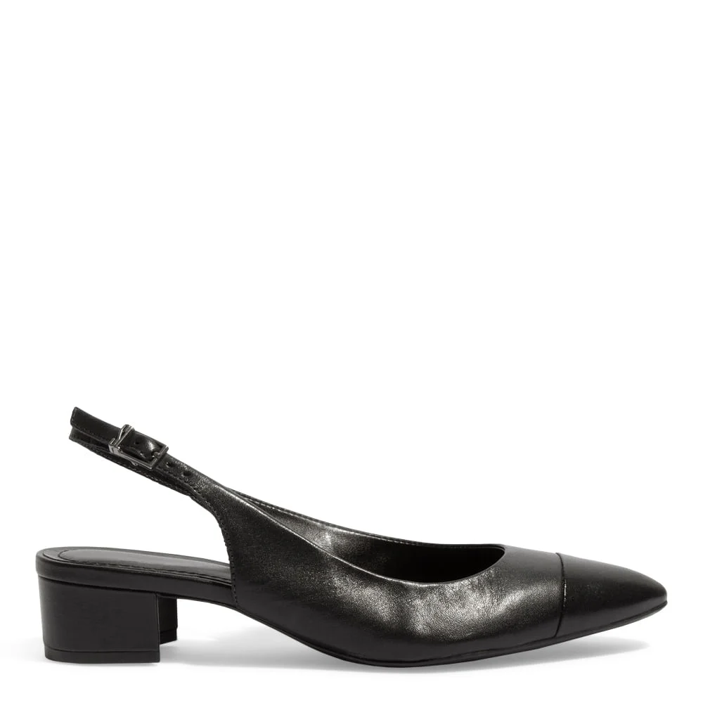 Scarpin couro nobre soft preto - vista 1 de 3