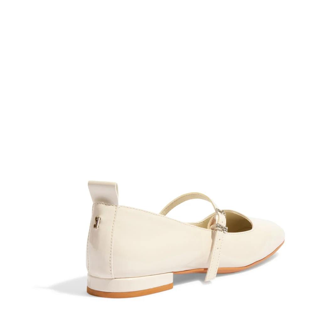 Sapatilha Boneca Verniz Anzeli Off White - vista 3 de 4