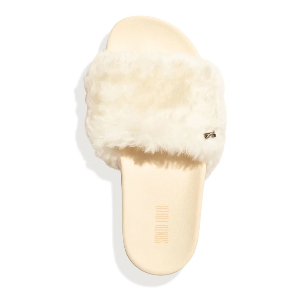 Chinelo Slide Infantil Borracha Off White Pelinho - vista 3 de 4