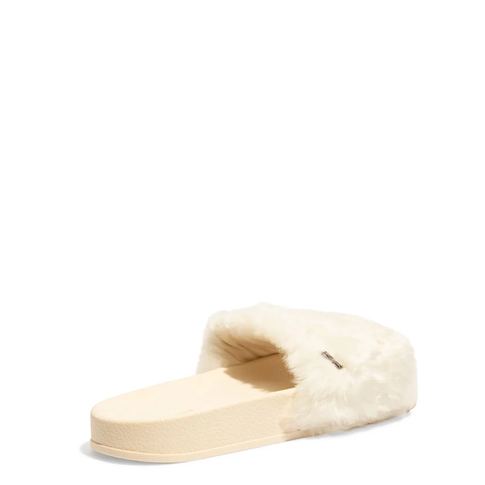 Chinelo Slide Infantil Borracha Off White Pelinho - vista 4 de 4