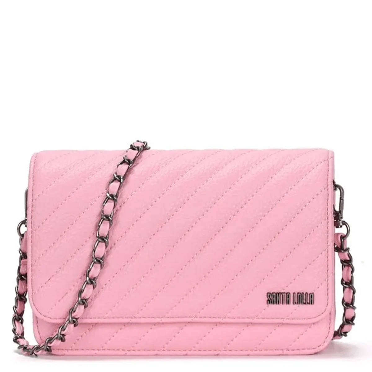 Bolsa Pequena Material Floater Rosa Alça Transversal - vista 1 de 3