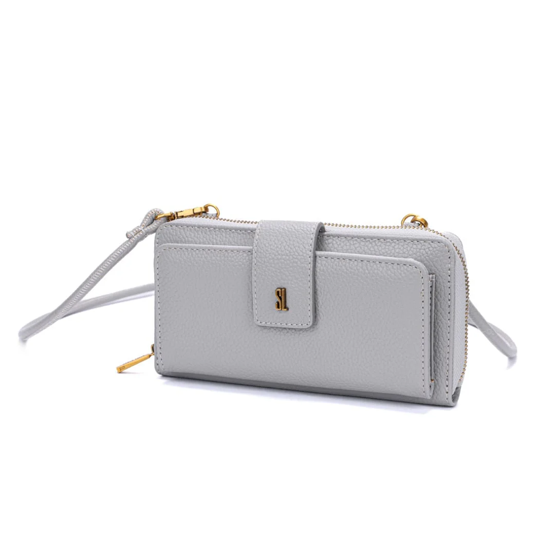Bolsa Carteira Floater Cinza Alça De Ombro - vista 3 de 7