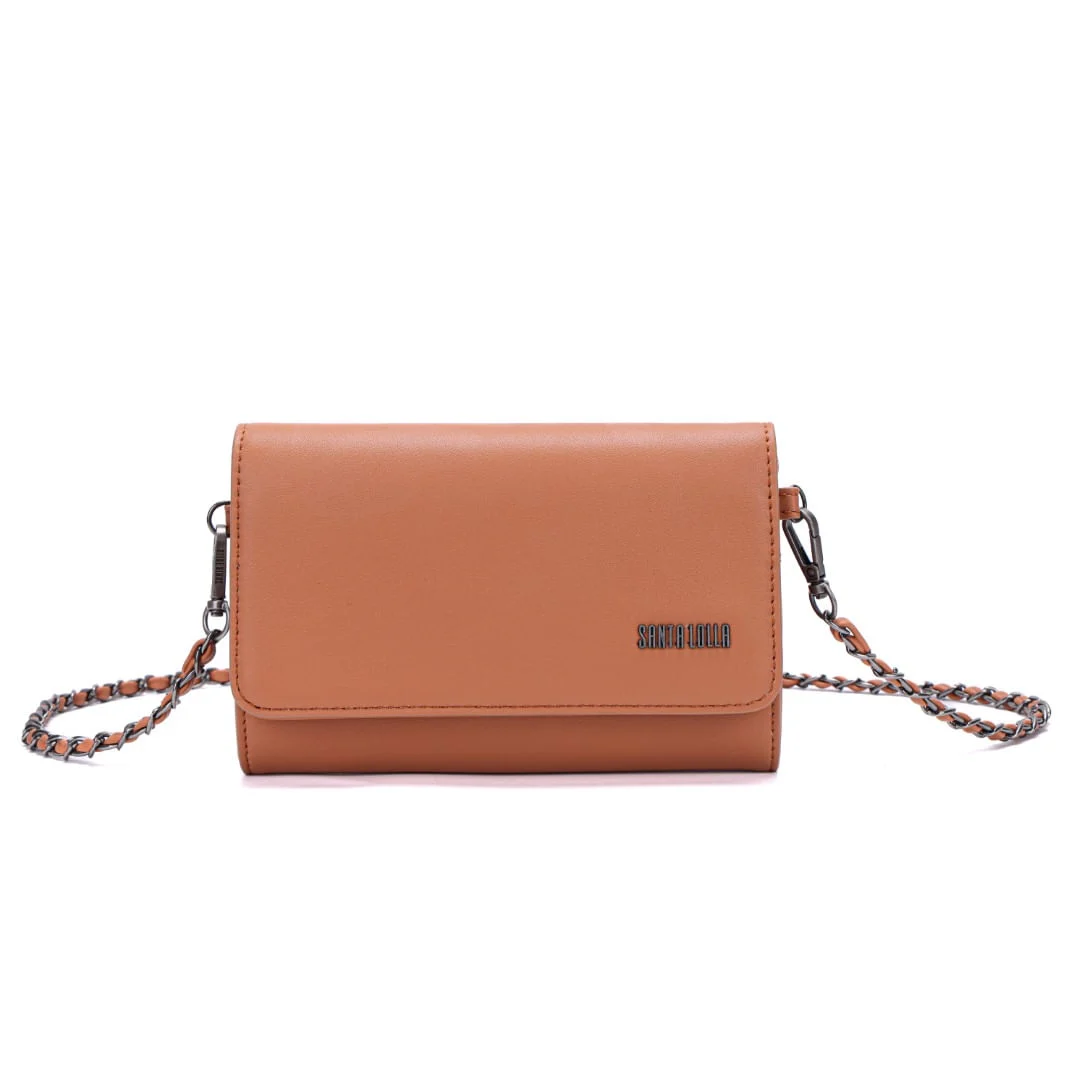 Bolsa Pequena Soft Caramelo Alça Transversal - vista 1 de 6