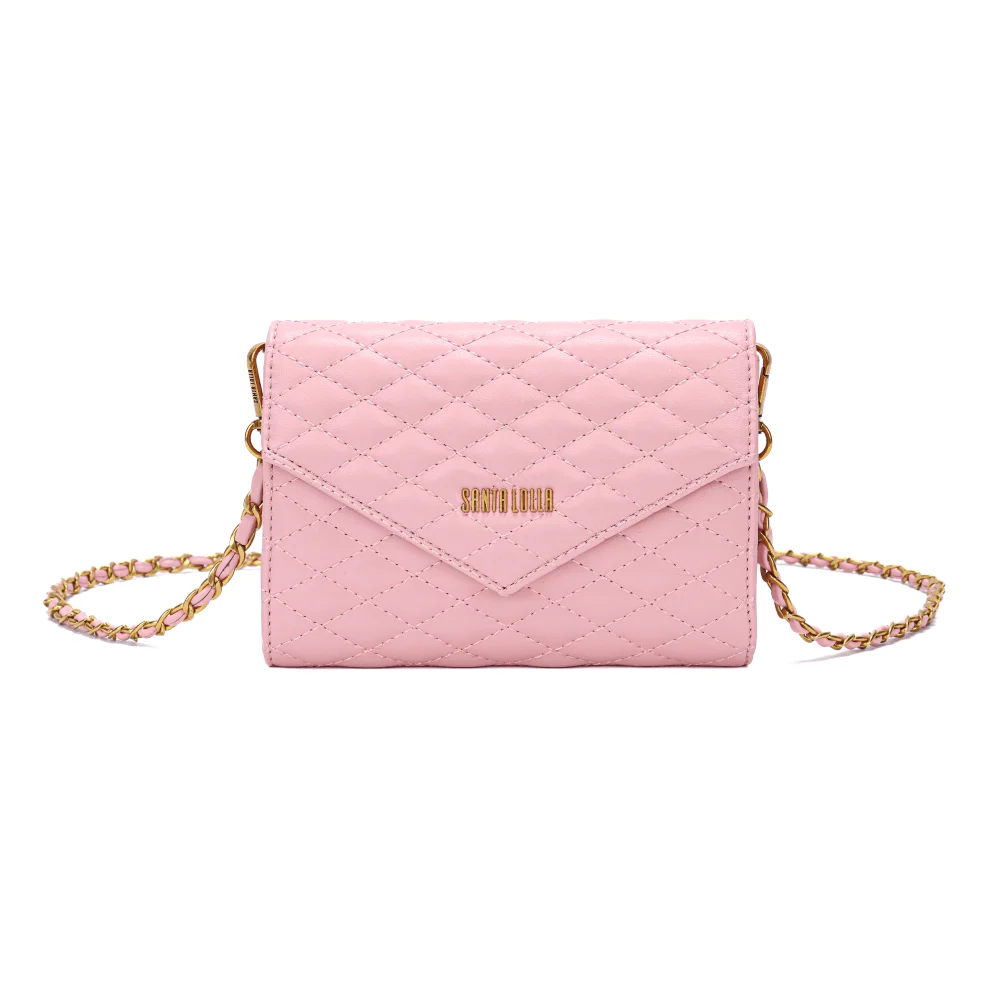 Bolsa Carteira Matelassê Soft Rosa Candy Alça Transversal - vista 1 de 5