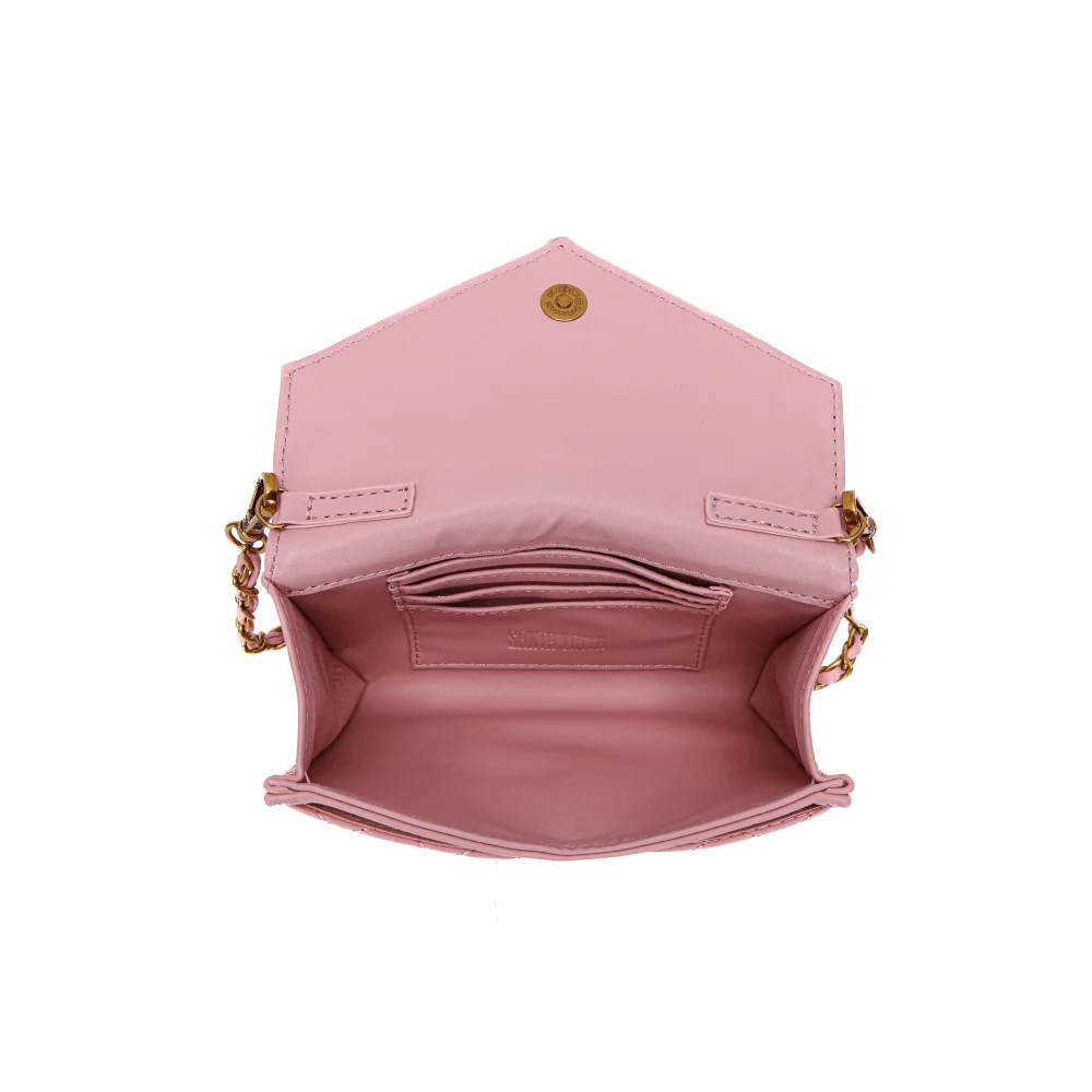 Bolsa Carteira Matelassê Soft Rosa Candy Alça Transversal - vista 3 de 5
