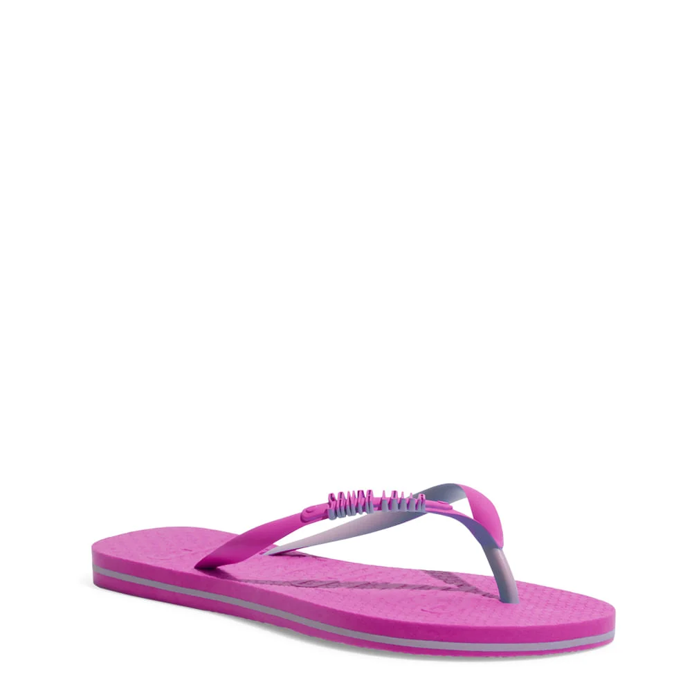 Chinelo Flip Flop Borracha Rosa Fluor - vista 2 de 4