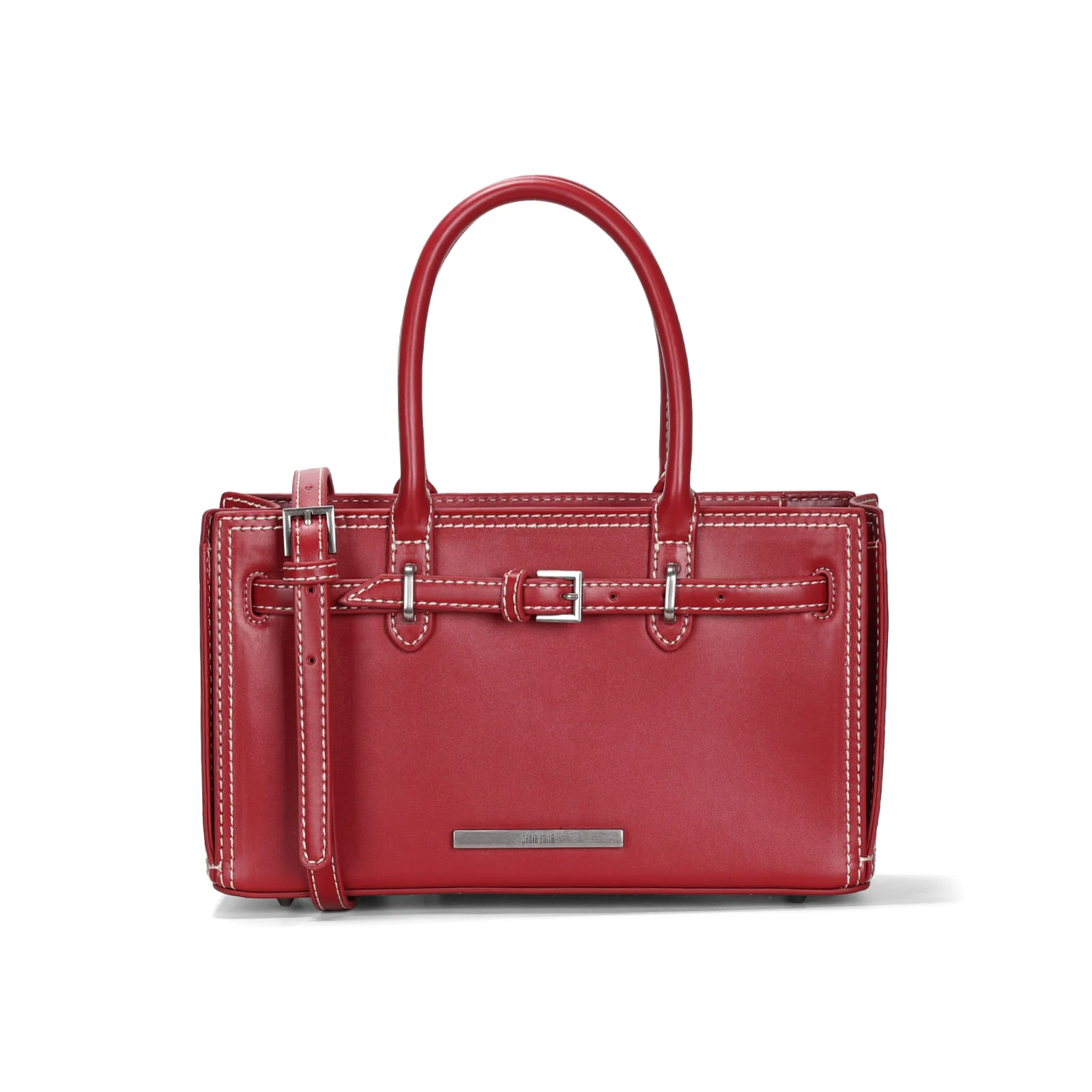 Bolsa Vermelha Cherry Estruturada Soft Alça De Ombro - vista 1 de 3