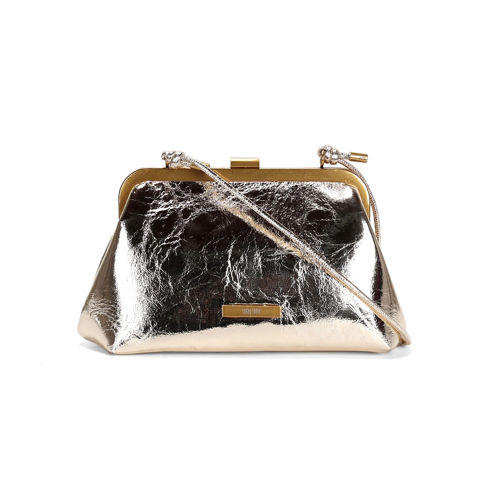 Bolsa Clutch Dourada Metalizada Transversal - vista 1 de 4