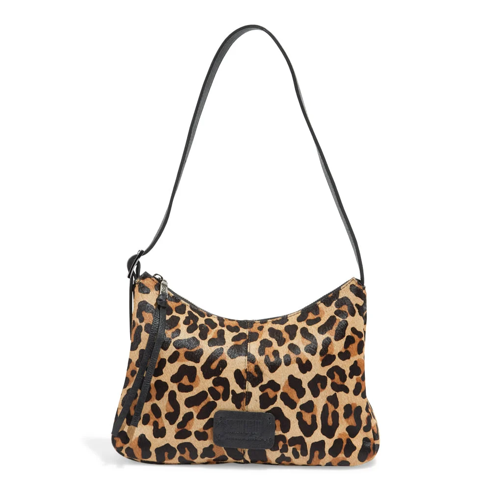 Bolsa Couro Animal Print Onça Alça De Ombro - vista 1 de 3