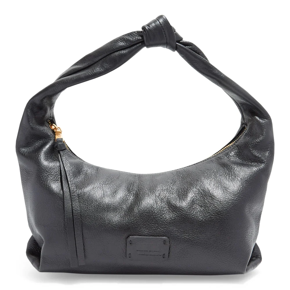 Bolsa Baguete Couro Floater Preto Alça Nó - vista 1 de 3
