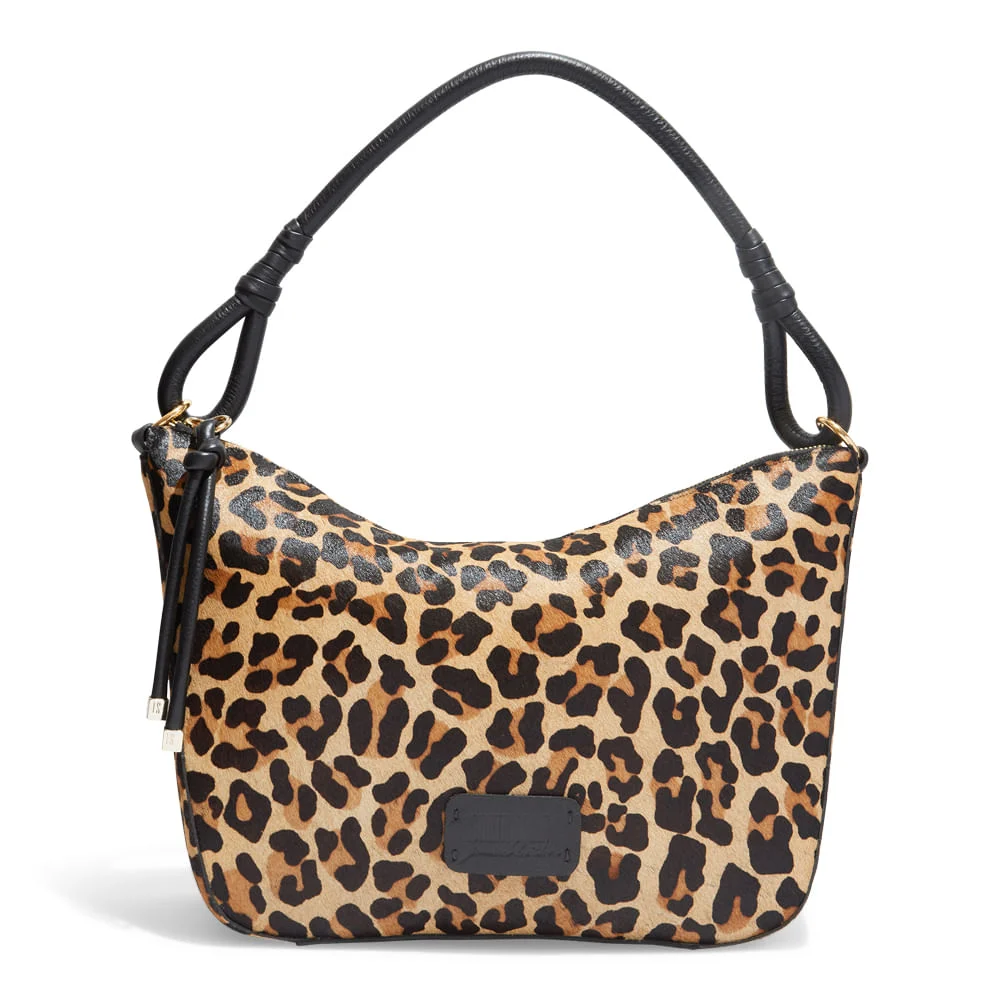 Bolsa Couro Animal Print Onça Pelo Alça De Ombro - vista 1 de 3