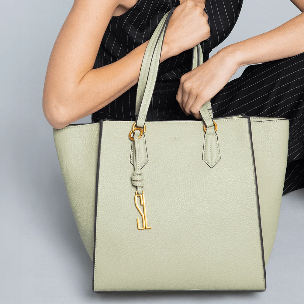 Bolsa Shopper Verde Sage Floater Estruturada Alça De Ombro - vista 1 de 8
