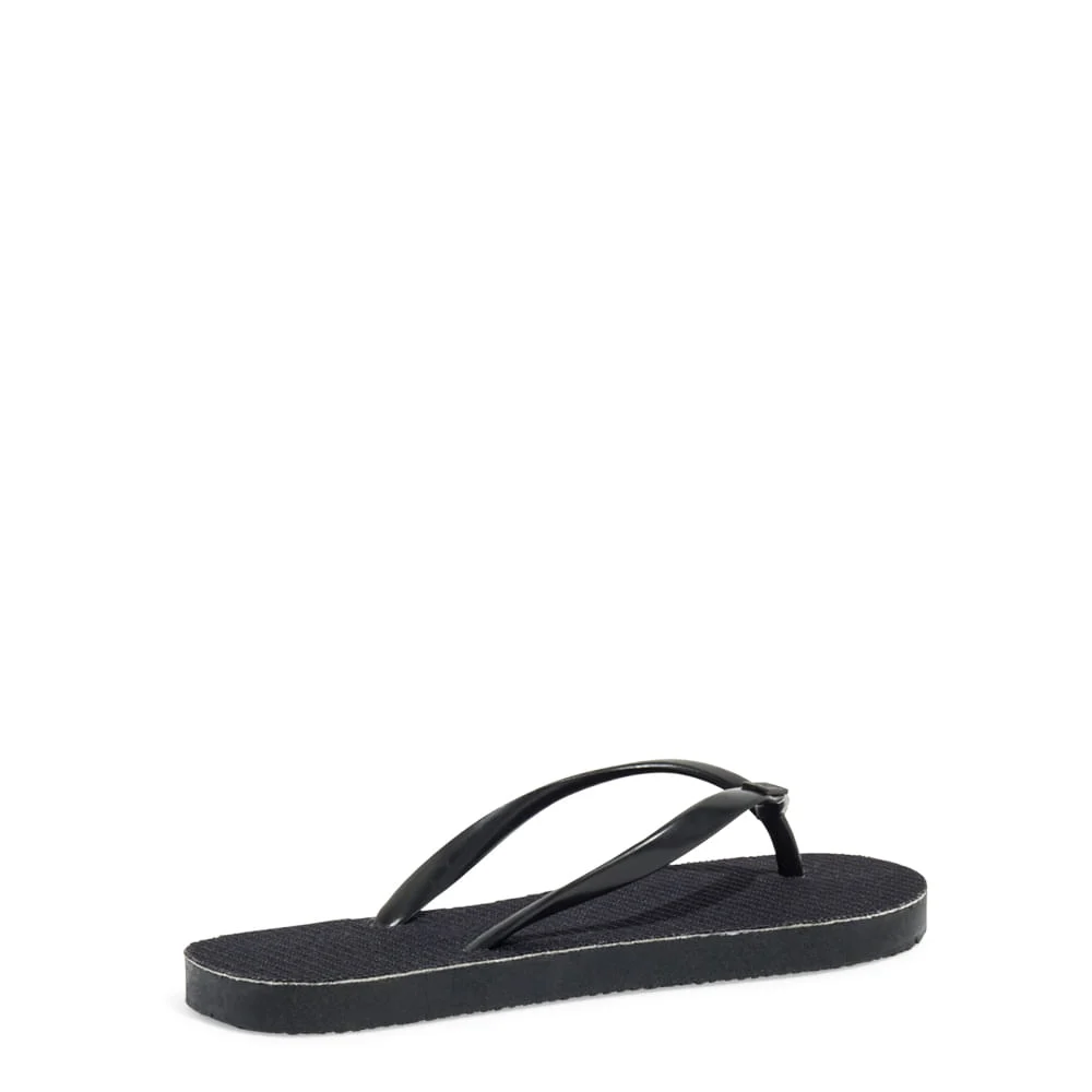Chinelo Flip Flop Borracha Brilhos Preto - vista 3 de 4